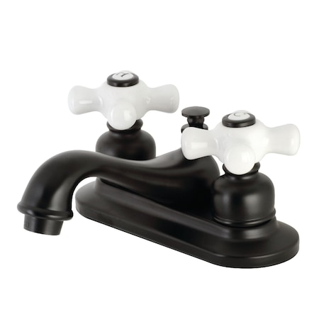 Kingston Brass KB600PX 4-Inch Centerset Bathroom Faucet, Matte Black KB600PX